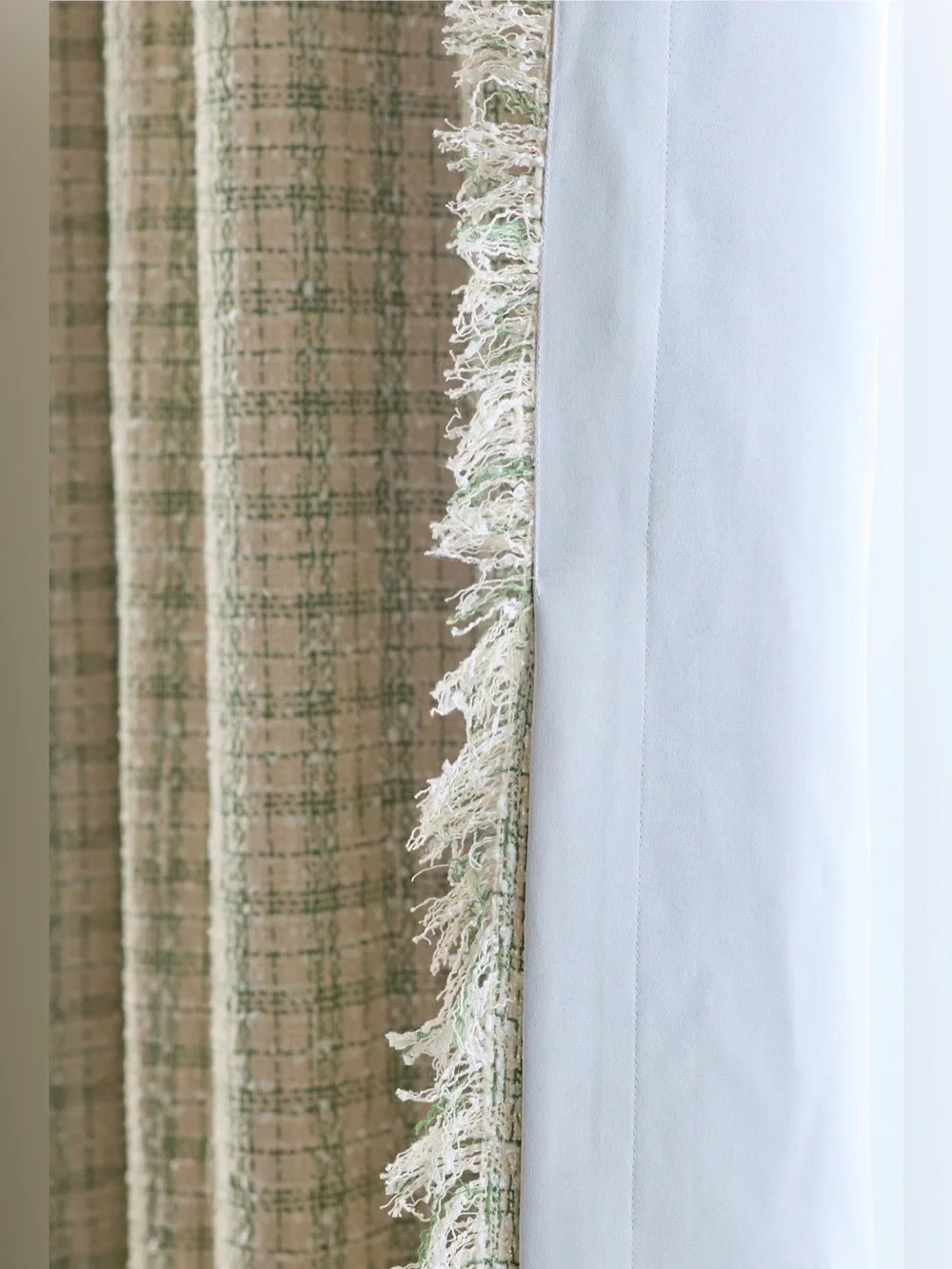 Anthropologie Verity Tweed Cotton Blackout Curtains 1 Set = 2 Panels 108”x50”